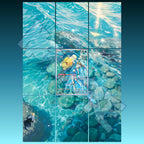 Misty’s Psyduck card displayed in extended binder artwork, styled as premium extended binder art for Pokémon collectors. Shows what you will receive as a PDF to download and print.