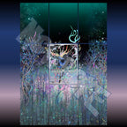 Xerneas card displayed in extended binder artwork, styled as premium extended binder art for Pokémon collectors. Shows what you will receive as a PDF to download and print.
