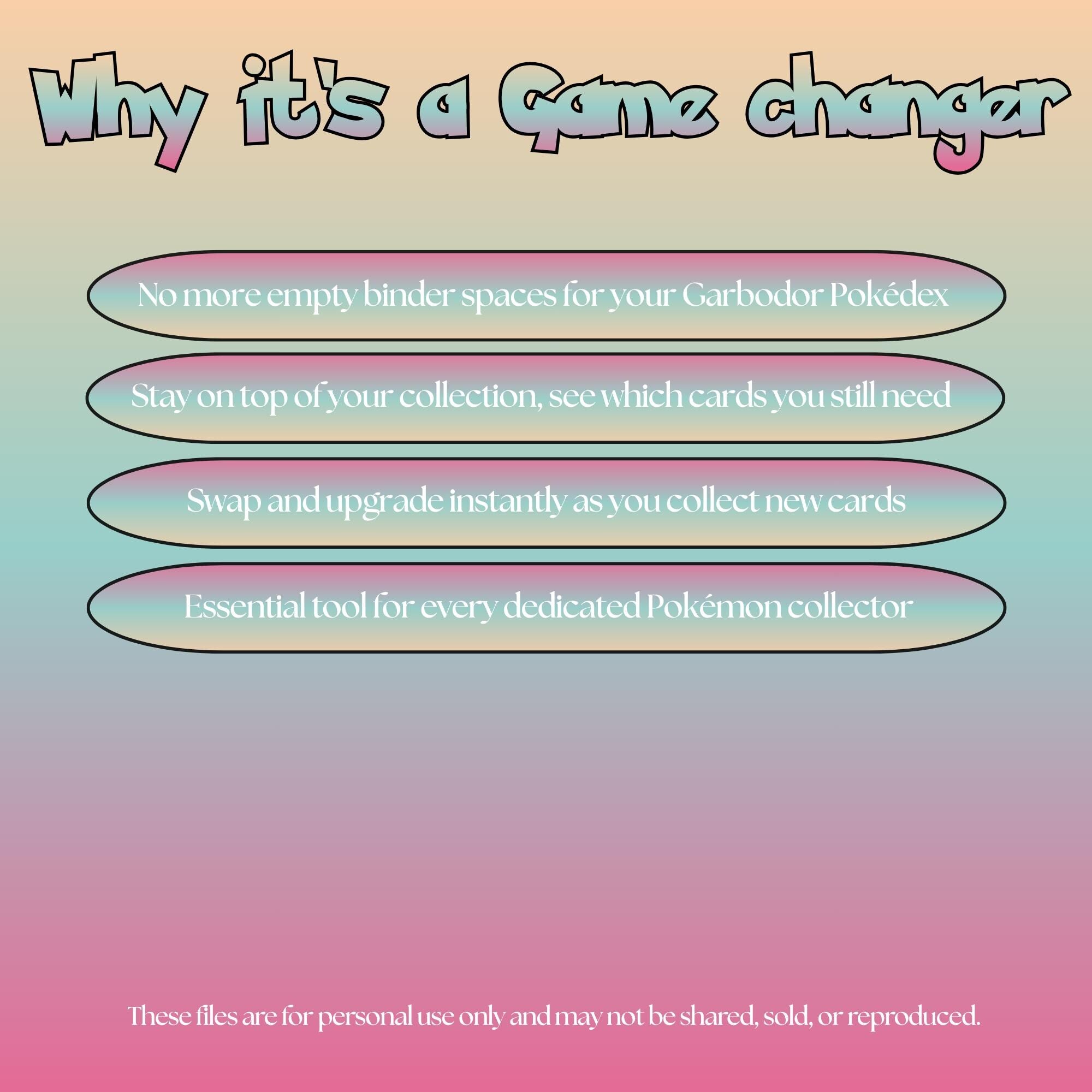 Garbodor set checklist highlighting the benefits of tracking and upgrading your Pokémon card collection.