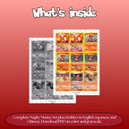 Magby binder pages set overview showing the included Pokémon cards to print and cut for your binder sleeves.