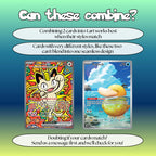 Infographic showing which Pokémon full art cards can be combined into one binder art