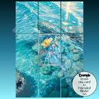 Blue ocean-themed Psyduck and Misty extended binder art surrounding a Pokémon full art card