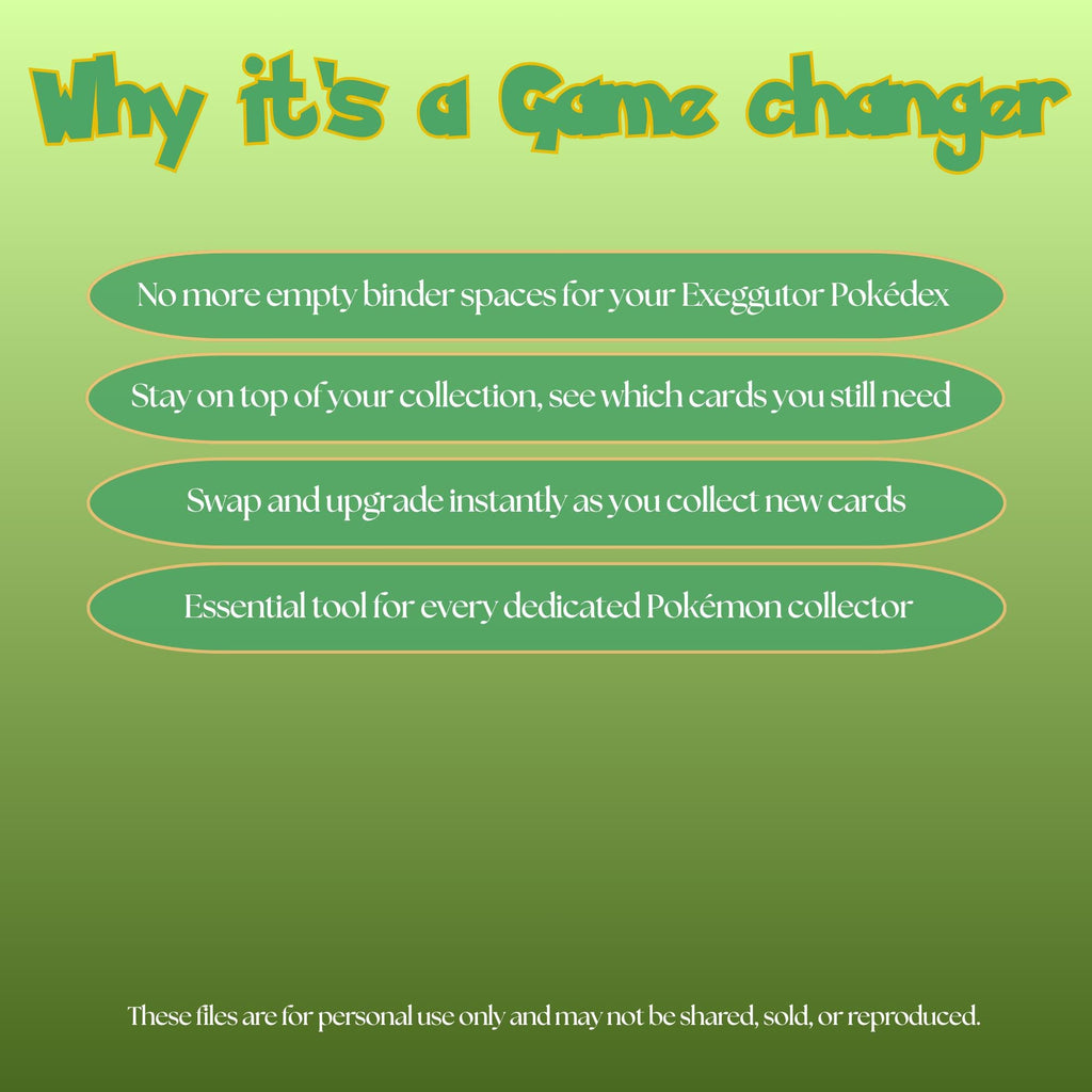 Exeggutor set checklist highlighting the benefits of tracking and upgrading your Pokémon card collection.