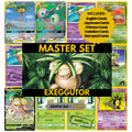 Exeggutor binder pages set showing grayscale and color Pokémon cards, designed as a digital download to complete a collector’s binder.