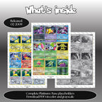 Platinum: Base master set overview showing the included Pokémon cards to print and a full color checklist for the Platinum binder.