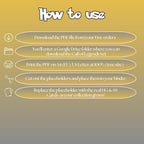 Call of Legends digital download instructions explaining how to print, cut, and place placeholders in a Pokémon binder.
