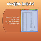 Example of the checklist that’s included to see which cards are all in the FireRed Leafgreen set from the EX Series.
