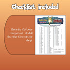 Example of the checklist that’s included to see which cards are all in the Power Keepers set from the EX Series.