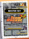 EX: Team Rocket Returns master set binder page showing grayscale and color Pokémon cards, designed as a digital download with checklist to complete a collector’s binder.