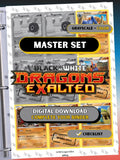 Black & White: Dragons Exalted master set binder page showing grayscale and color Pokémon cards, designed as a digital download with checklist to complete a collector’s binder.