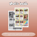 Greedent binder pages set overview showing the included Pokémon cards to print and cut for your binder sleeves.