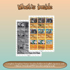 Donphan binder pages set overview showing the included Pokémon cards to print and cut for your binder sleeves.