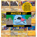 Nosepass binder pages set showing grayscale and color Pokémon cards, designed as a digital download to complete a collector’s binder.