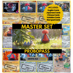 Probopass binder pages set showing grayscale and color Pokémon cards, designed as a digital download to complete a collector’s binder.