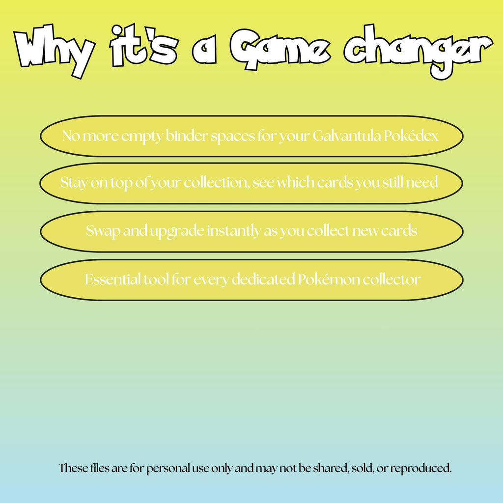 Galvantula set checklist highlighting the benefits of tracking and upgrading your Pokémon card collection.