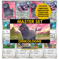 Oinkologne binder pages set showing grayscale and color Pokémon cards, designed as a digital download to complete a collector’s binder.