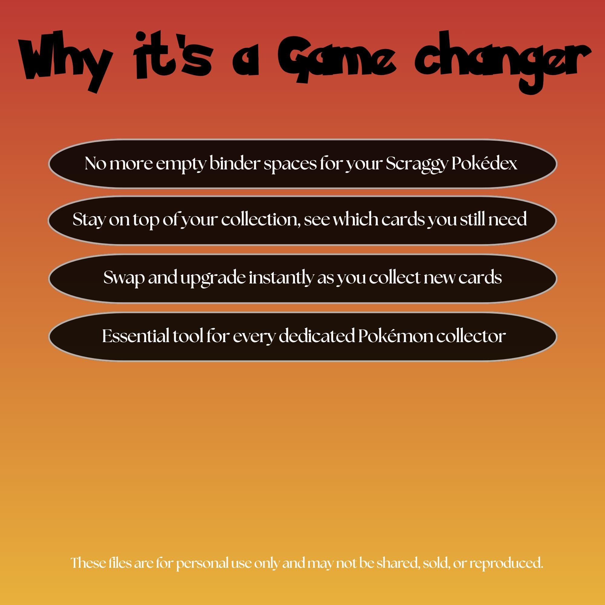 Scraggy set checklist highlighting the benefits of tracking and upgrading your Pokémon card collection.