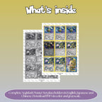 Aegislash binder pages set overview showing the included Pokémon cards to print and cut for your binder sleeves.