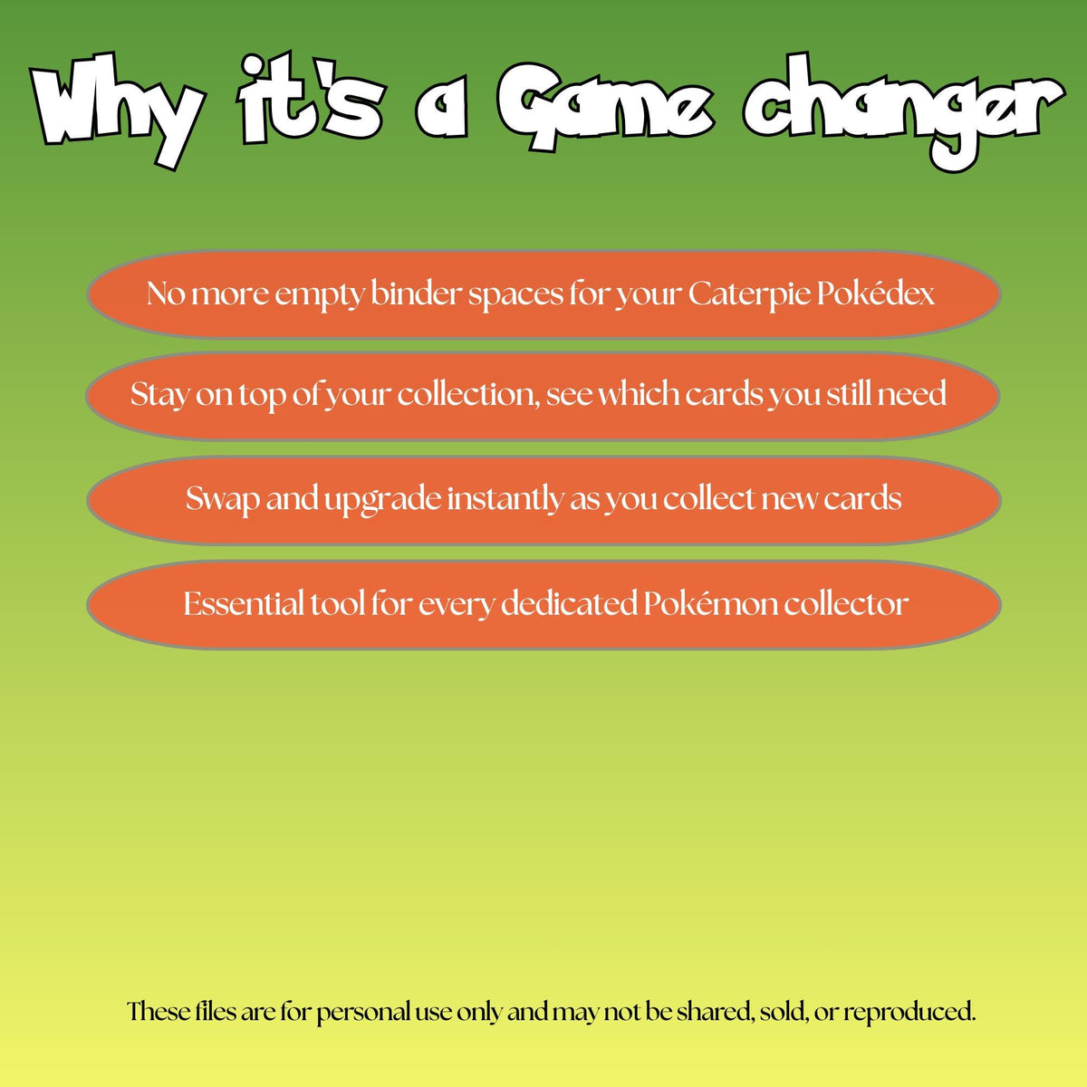 Caterpie set checklist highlighting the benefits of tracking and upgrading your Pokémon card collection.