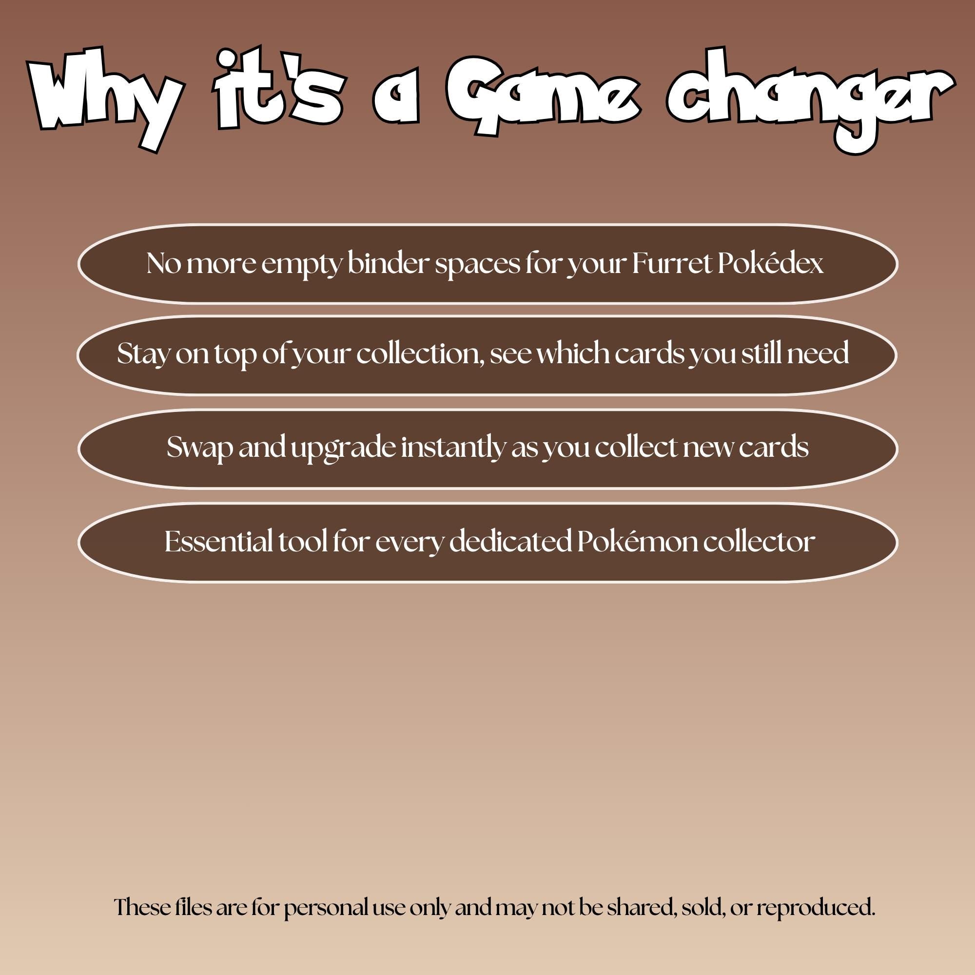 Furret set checklist highlighting the benefits of tracking and upgrading your Pokémon card collection.
