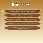 Mankey cards digital download instructions explaining how to print, cut, and place placeholders in a Pokémon binder.