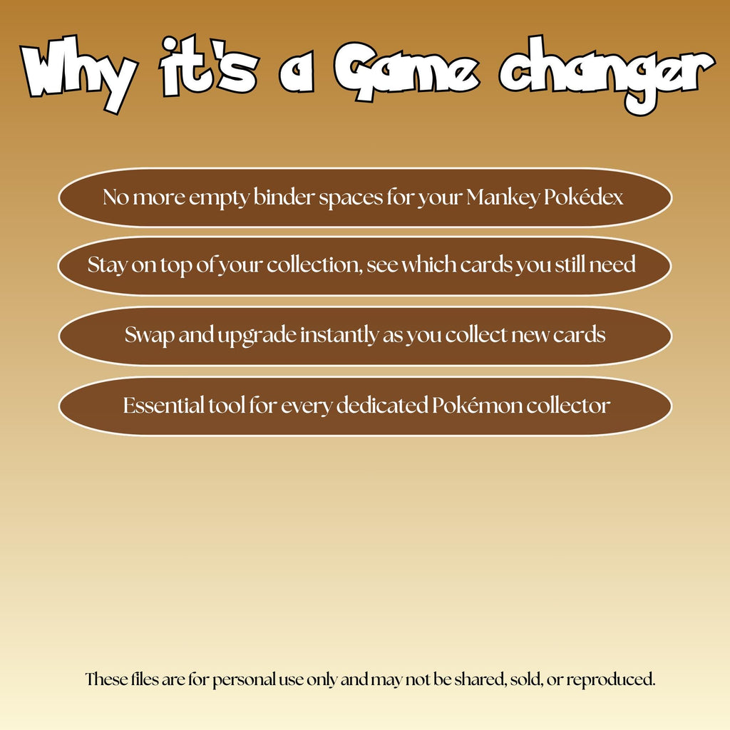 Mankey set checklist highlighting the benefits of tracking and upgrading your Pokémon card collection.