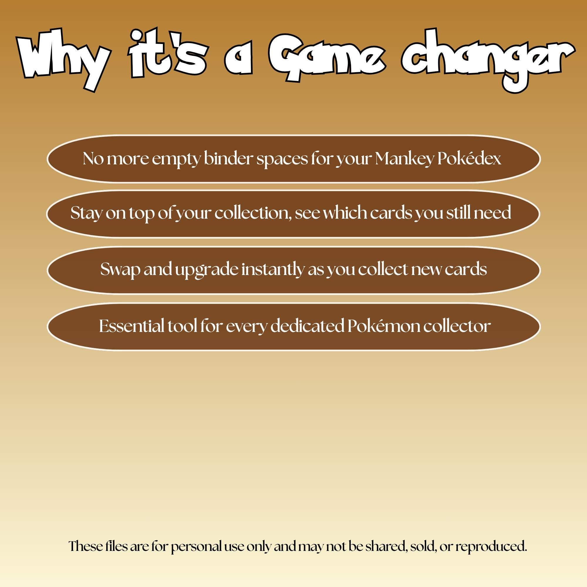 Mankey set checklist highlighting the benefits of tracking and upgrading your Pokémon card collection.