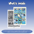 Wailord binder pages set overview showing the included Pokémon cards to print and cut for your binder sleeves.