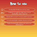 Ariados cards digital download instructions explaining how to print, cut, and place placeholders in a Pokémon binder.