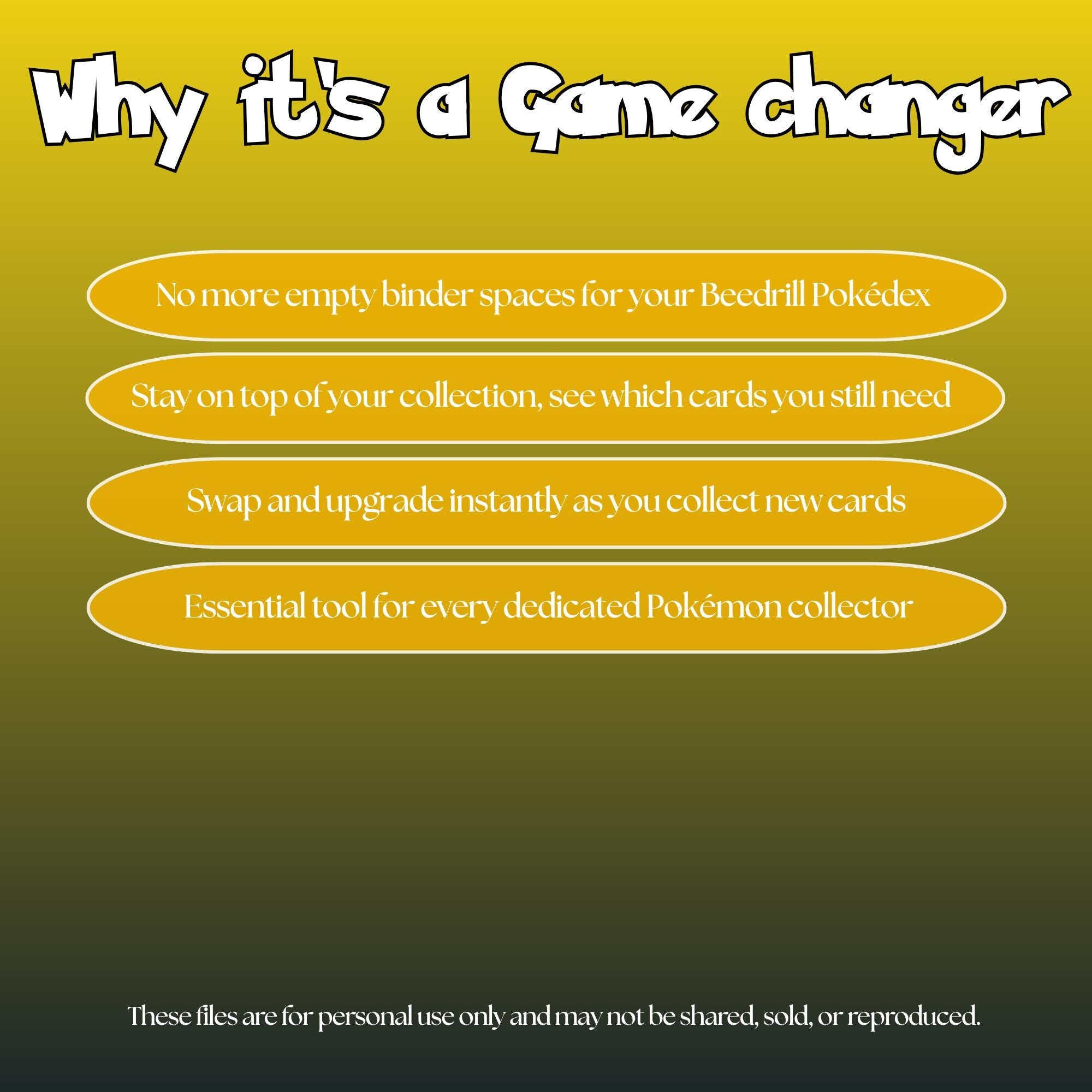 Beedrill set checklist highlighting the benefits of tracking and upgrading your Pokémon card collection.