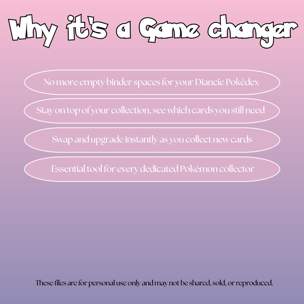 Diancie set checklist highlighting the benefits of tracking and upgrading your Pokémon card collection.