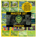 Spinarak binder pages set showing grayscale and color Pokémon cards, designed as a digital download to complete a collector’s binder.