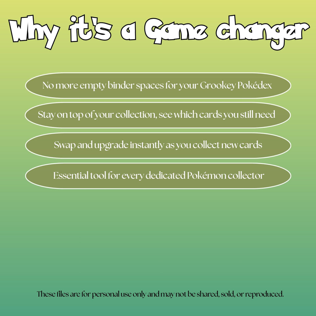 Grookey set checklist highlighting the benefits of tracking and upgrading your Pokémon card collection.