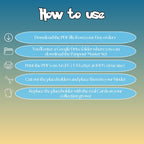 Panpour cards digital download instructions explaining how to print, cut, and place placeholders in a Pokémon binder.