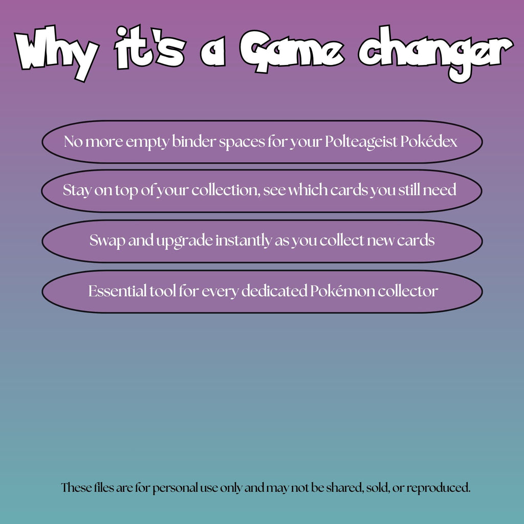 Polteageist set checklist highlighting the benefits of tracking and upgrading your Pokémon card collection.