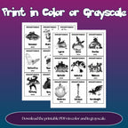 Printable Gigantamax Pokédex placeholders available in color and grayscale designed for Pokémon binder organization and easy home printing.
