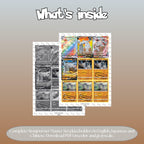 Stonjourner binder pages set overview showing the included Pokémon cards to print and cut for your binder sleeves.
