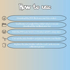 Sui cards digital download instructions explaining how to print, cut, and place placeholders in a Pokémon binder.