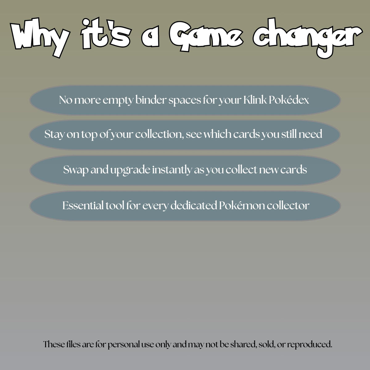 Klink set checklist highlighting the benefits of tracking and upgrading your Pokémon card collection.