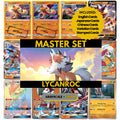 Lycanroc binder pages set showing grayscale and color Pokémon cards, designed as a digital download to complete a collector’s binder.
