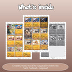 Garganacl Evolutions binder pages set overview showing the included Pokémon cards to print and cut for your binder sleeves.