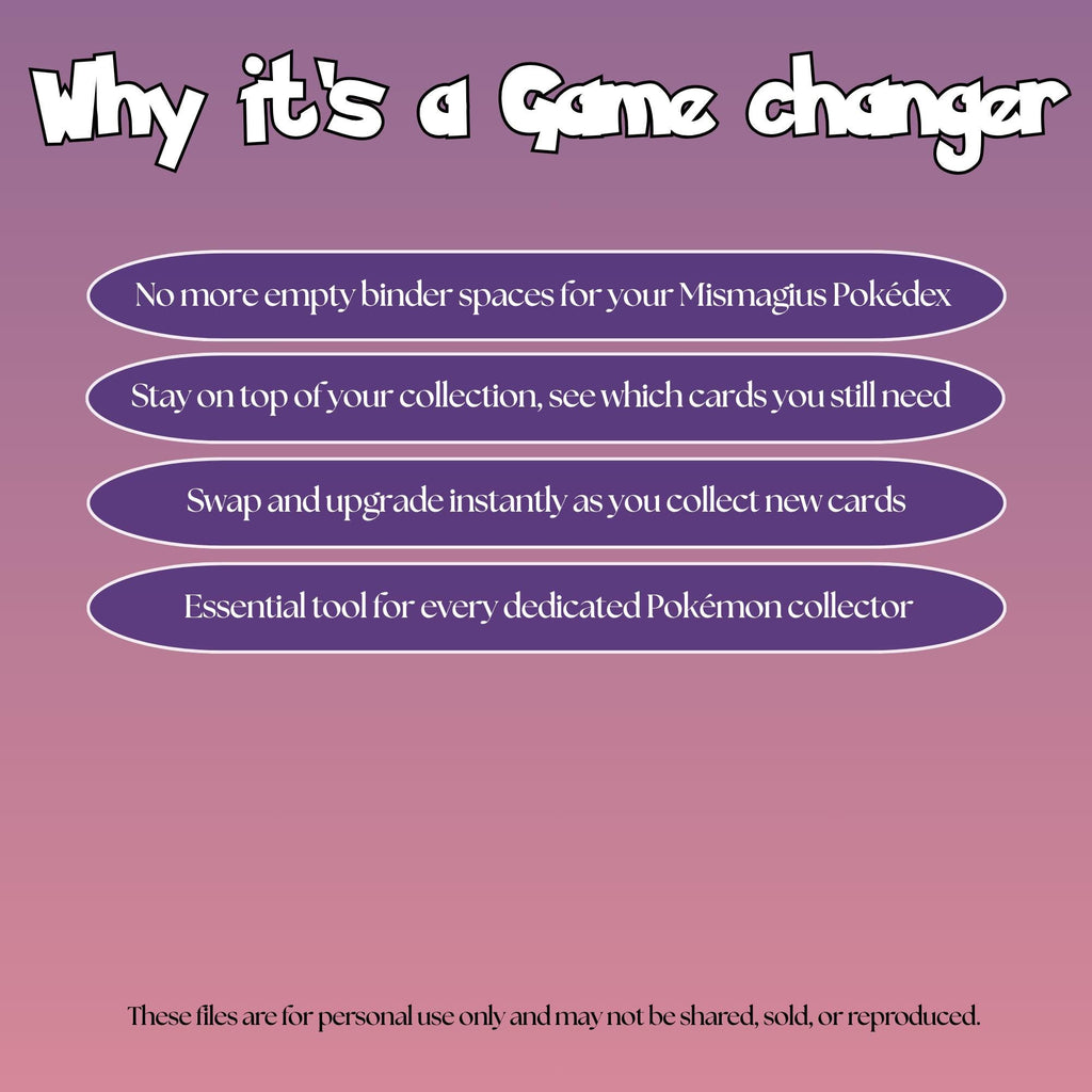 Mismagius set checklist highlighting the benefits of tracking and upgrading your Pokémon card collection.