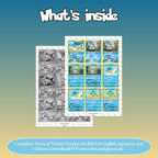 Panpour binder pages set overview showing the included Pokémon cards to print and cut for your binder sleeves.