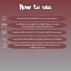 Pawniard cards digital download instructions explaining how to print, cut, and place placeholders in a Pokémon binder.