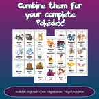 Gigantamax Pokédex placeholders shown alongside Regional Forms and Mega Evolution placeholder cards, available to combine into a complete Pokémon Pokédex binder.
