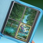 Vaporeon extended binder artwork displayed in a 4 pocket Pokémon binder held in hand.
