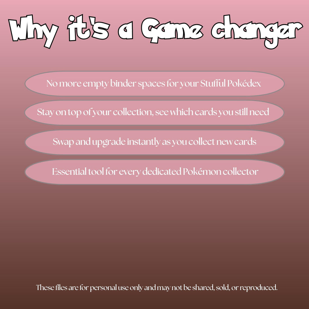 Stufful set checklist highlighting the benefits of tracking and upgrading your Pokémon card collection.