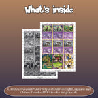 Trevenant binder pages set overview showing the included Pokémon cards to print and cut for your binder sleeves.