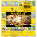 Yamper binder pages set showing grayscale and color Pokémon cards, designed as a digital download to complete a collector’s binder.
