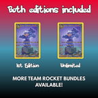 The same Team Rocket full art overlay shown for the 1st Edition and the Unlimited print, with both sheets included in one download.